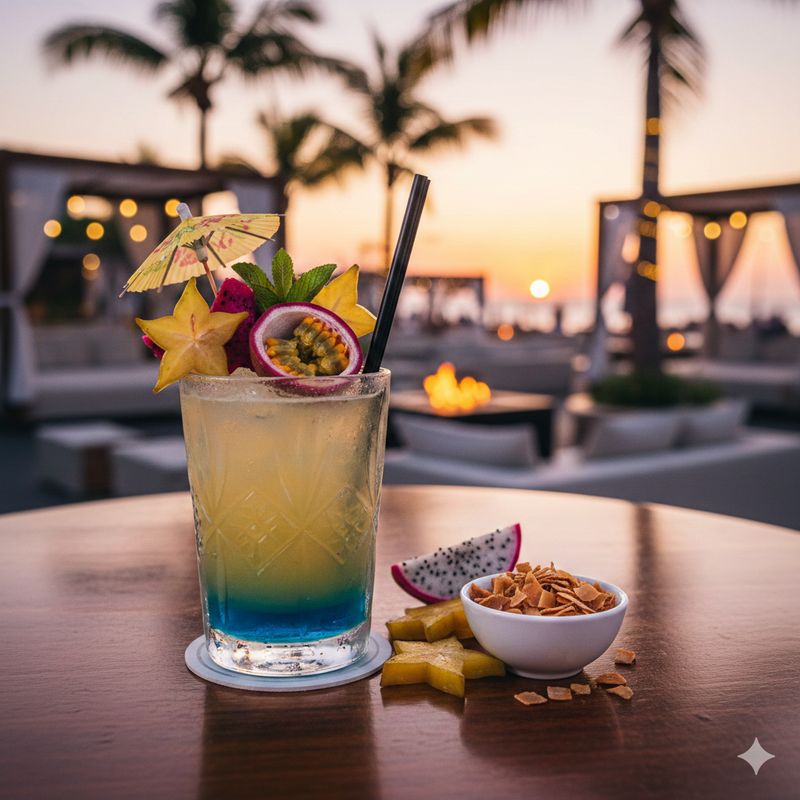 Tropical Cocktail am Beachclub